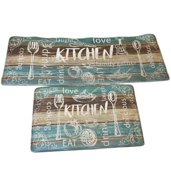 Kitchen Mats Multicolored Foam (One Small & One Large) *Like New* - Picture 1 of 12